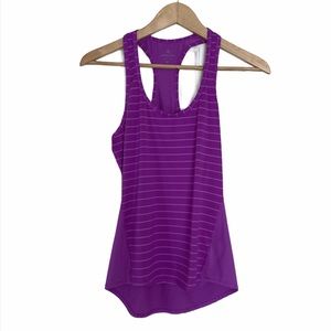 Athleta Chi purple striped tank, size XS